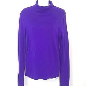Jones New York turtle neck deep purple Size M 100% Cotton